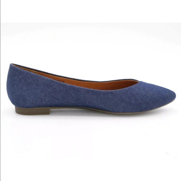 Vionic Gem Caballo Denim Blue Slip On Ballet Flats - Picture 2 of 6